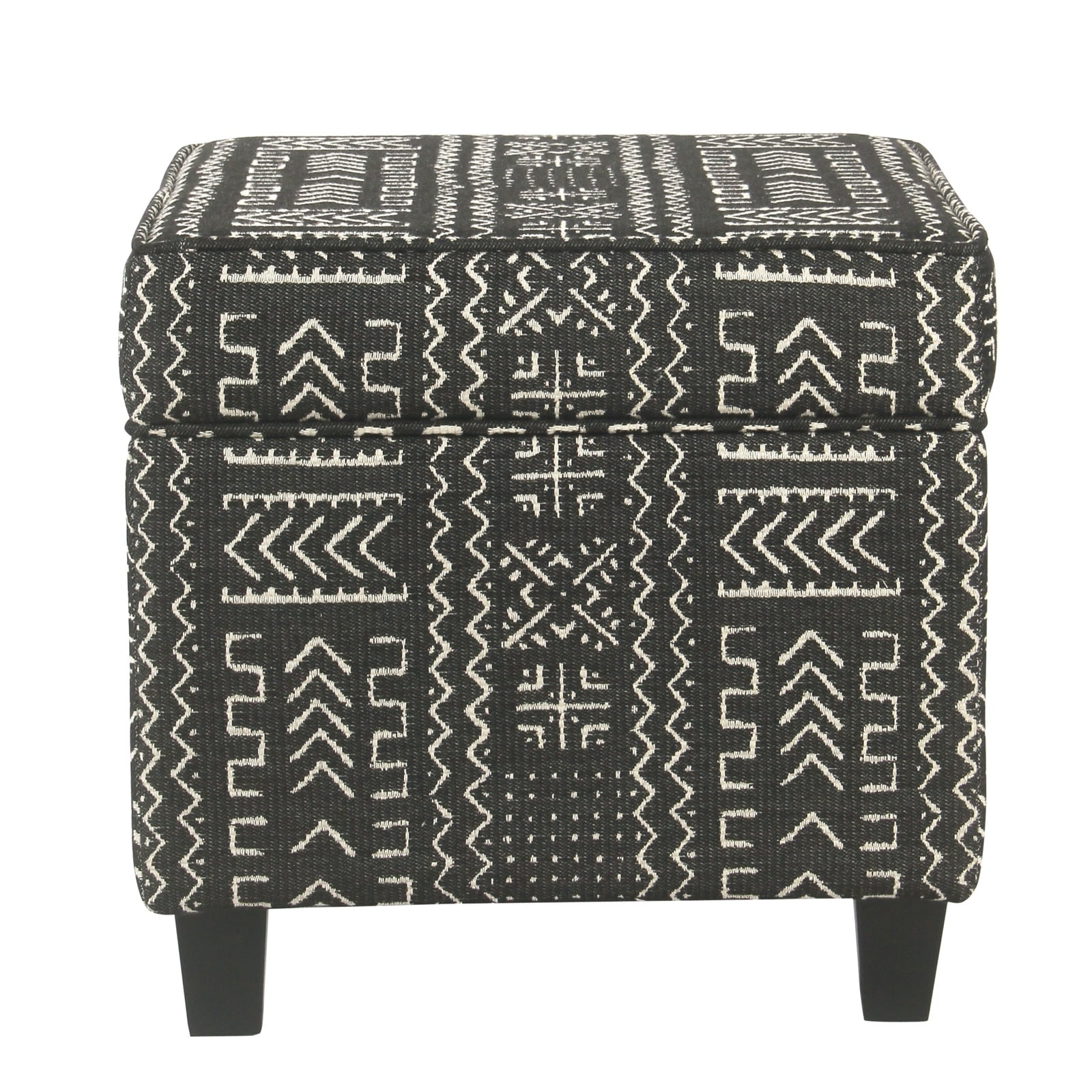 HomePop Square Ottoman with Lift Off Top, Multiple Colors