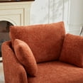 thumbnail image 6 of Tynzuro 40.5'' Oversized Swivel Accent Chair, Chenille Living Room Chair, Orange, 6 of 8