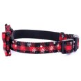 thumbnail image 4 of Collar navideño para perros y gatos, collares con pajarita, traje a cuadros navideño, collar ajustable con lazo desmontable TUNC Sencillez, 4 of 5