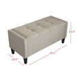 thumbnail image 5 of HMD Banc de Rangement Rembourré en Braylen 42", Beige, 5 of 5