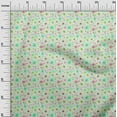 thumbnail image 3 of oneOone Polyester Spandex Light Green Fabric Floral Watercolor Quilting Supplies Print Sewing Fabric By The Yard 56 Inch Wide, 3 of 4