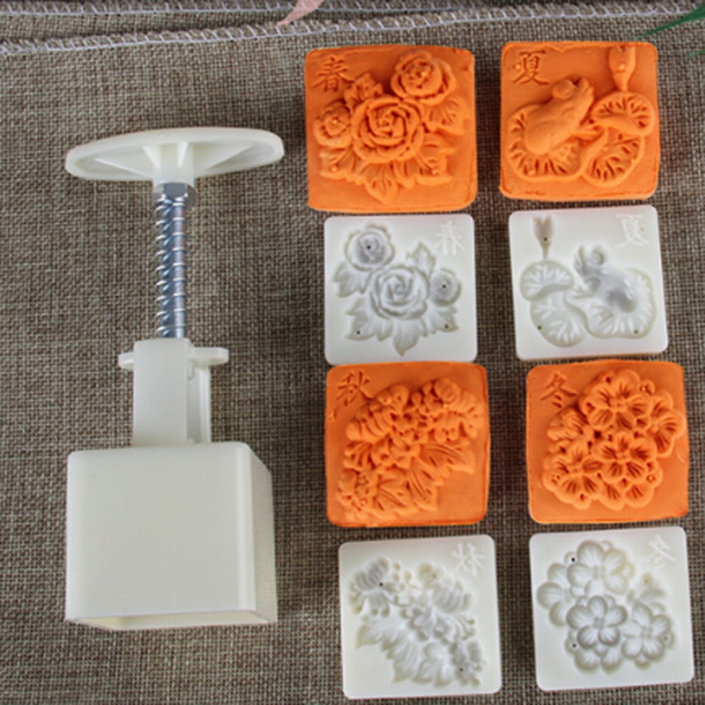 Mooncake Mold Flower Midautumn Festival Hand Press Moon