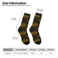 thumbnail image 2 of Logiee Gold Dragonfly Mandala Print Adult Socks for Men & Women,Calf Socks, Ankle Socks,Boots Socks,Breathable Casual Sock,Unisex Crew Socks, 2 of 6