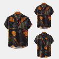 thumbnail image 2 of Camisa Hombre Camisa estampada vintage Camisa de hombre Camisa de manga corta Camisa casual Camisa estampada Camisa estampada hawaiana Camisa para hombre (Army Green, XL), 2 of 7