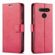 LG Stylo 6 Case, Starshop Premium Leather Wallet Pocket Credit Card Slots-Pink