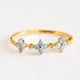 thumbnail image 5 of Moda para mujer Anillo de joyería con banda llamativa Anillos azules con flores, 5 of 8