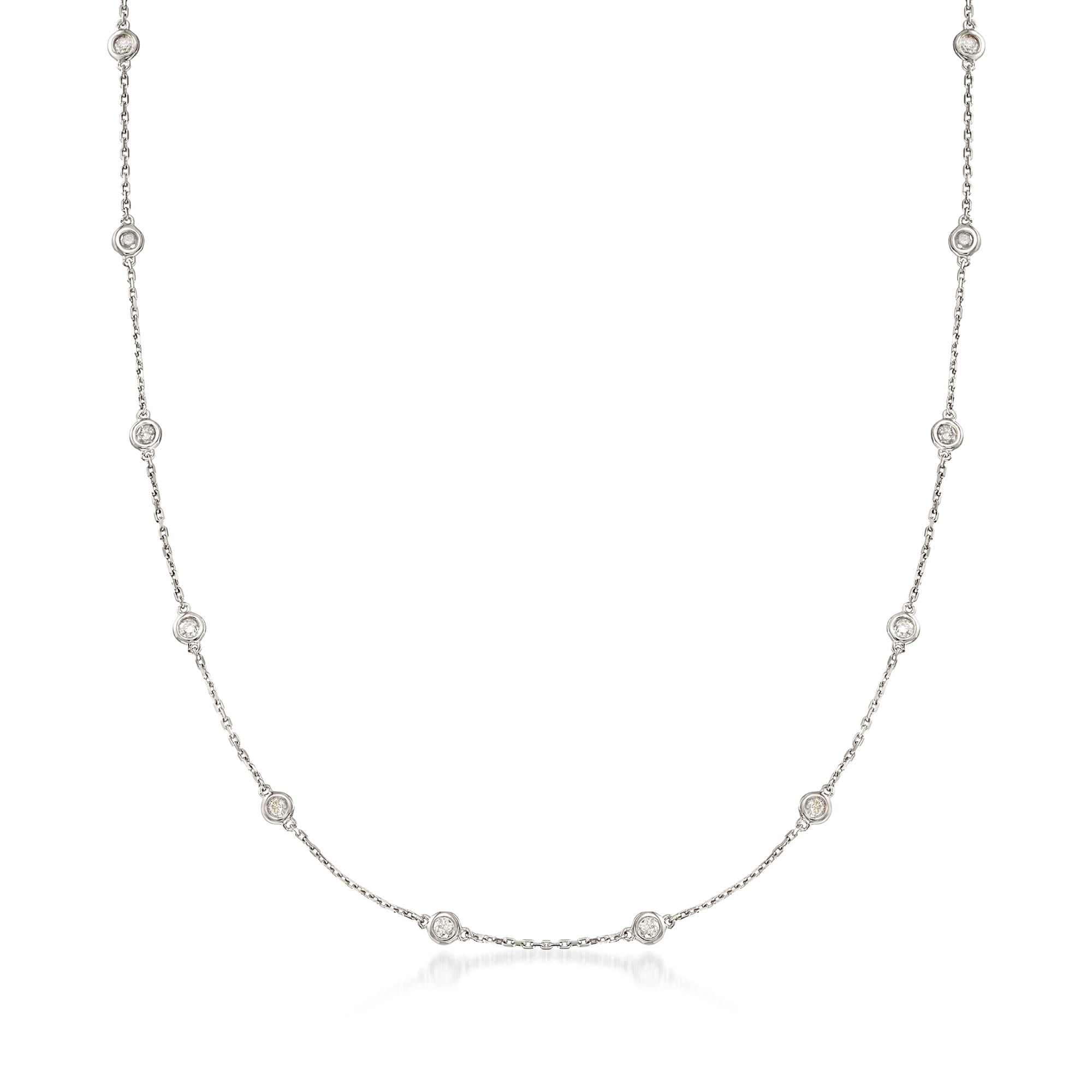 Sterling Silver 1.00ct TDW Diamond Eternity Necklace