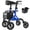 Deep Blue, variant on MAXWALK All-Terrain Rollator Walker for Seniors, 10" Rubber Wheels Foldable Walker with Padded Seat, Adjustable Mobility Walking Aid, Red