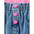 thumbnail image 6 of AIGUR Girls Autumn 2PCS Pants Sets Long Sleeve Mock Neck Ribbed Tops Button Denim Pants Sets, 6 of 8