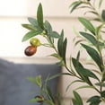thumbnail image 5 of DR.Planzen 2 Pack 5ft Artificial Olive Tree Indoor, Tall Faux Olive Tree, Artificial Plants with Natural Wood Trunk and Lifelike Fruits for Home Office Decor, 5 of 12