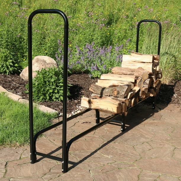 Sunnydaze decor sunnydaze diy log rack brackets kit steel outdoor adjustable wood storage holder new arrivals