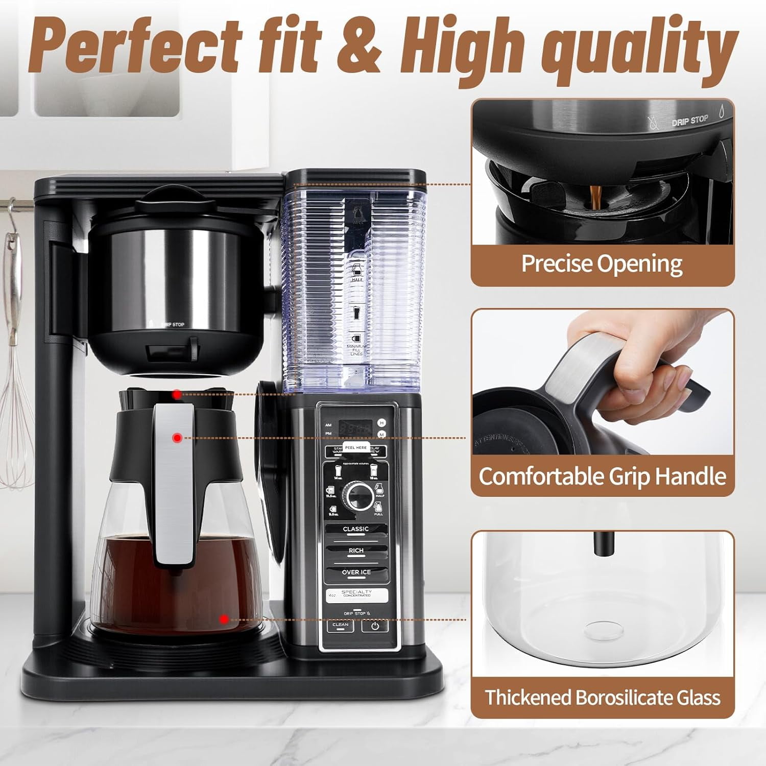 calphalon 14 cup programmable coffee maker Calphalon Temp IQ Espresso Machine With Steam Wand, Stainless – Grocers  Depot main image 1