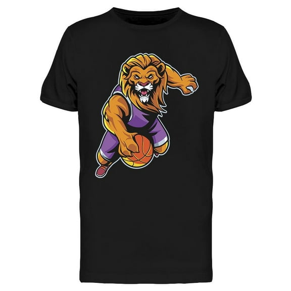 Lion Basketball Mascot T-Shirt Men -Image by Shutterstock, Male Small