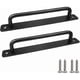 thumbnail image 1 of Matte Black Aluminum Sliding Handles for Cabinet and Cupboard Doors with Screws (2 Pack), 1 of 5