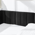 thumbnail image 5 of Harper & Bright Designs Full Size Upholstered Daybed Frame with Backrest and Armrests, Modern L Shaped Corner Bed for Bedroom Living Room, Black, 5 of 10