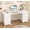 White, variant on 50 Inch Computer Desk with 8 Drawers for Home Office, Bedroom, Living Room | Home Office Desks with Power Outlets, Work Study Gaming Desk with 8 Fabric Drawers, Black