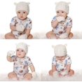 thumbnail image 4 of Conjunto de gorro y manoplas para bebé Gorro de punto para niños Gorro de invierno cálido Gorros con pompón Guantes Gris Xemadio WMCH-113, 4 of 4