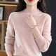 thumbnail image 1 of Suéter de lana para mujer, cuello semialto, lana pura, llegada de otoño e invierno, jersey básico de punto de cachemira, 1 of 6