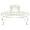 thumbnail image 3 of SAFAVIEH Ally Darling Outdoor Patio Wrought Iron Tree Bench, Antique White, 3 of 9