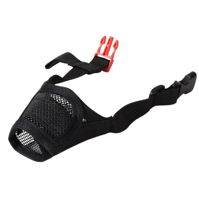 Soft Dog Muzzle Cloth Material Breathable Air Mesh Long Snout Adjustable Straps Anti-Biting Anti-Chewing Anti-Barking Durable for Small Medium Large Dogs Outdoor Walks Veterinary Visits