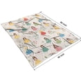 thumbnail image 4 of Beige Princess Flower Pattern Blanket,Comfortable Soft Lamb Wool Throw Blanket,All Season,Warm Lightweight Blankets for Sofa Bed Couch Living Room Chair,60"x80", 4 of 4