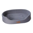 thumbnail image 4 of Cama para cachorros, cama para perros, bordes frontales bajos, rectángulo ovalado, sofá transpirable para gatos, cama para perros, cama para mascotas Gris L, 4 of 8