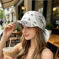 thumbnail image 4 of CSStudio Unisex Paisley Print Bandana Headscarf with Brim, Outdoor Sun Visor Hat, Hop Adjustable Lightweight Summer Head Wrap Cap, 4 of 6