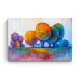 thumbnail image 3 of Startonight Canvas Wall Art Abstract Rainbow Trees Painting Red Blue Golden Framed 32" x 48", 3 of 6
