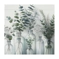 thumbnail image 4 of Acheng Eucalyptus Branches, White Flowers Square Fitted Tablecloth 100% Polyester Fiber 36*36, 4 of 8
