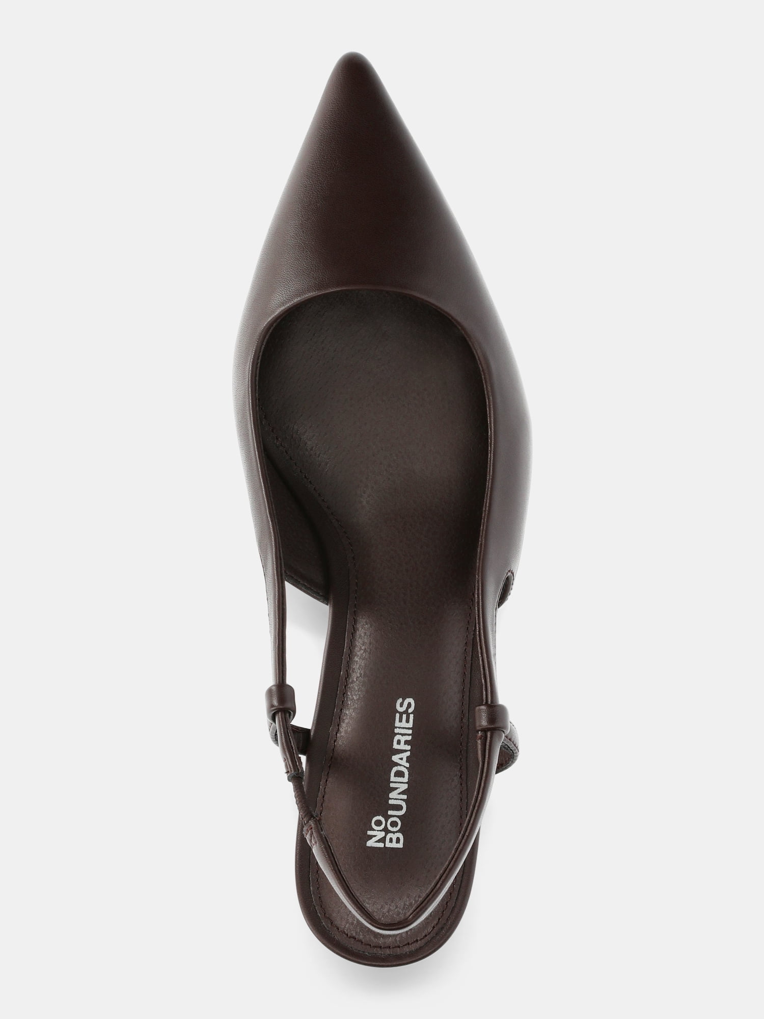 No Boundaries Faux Leather Slingback Kitten Heels, Women's
