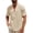 Khaki, variant on Man Thin Basic Tops Blouses for Man Short Sleeve Neck Linen Workout Gym Running Fall Summer Shirts 2026