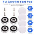 thumbnail image 4 of Case Pack HiFi Turntable Isolation Feet Stand Speaker Feet Spikes Audio Pads Compatible with Amplifier/Speaker/Turntable 40X15mm Silver, 4 of 5