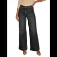 thumbnail image 1 of Pantalones Vaqueros de Pierna para Mujer, Cintura Alta, Rectos, Elásticos y con Bolsillos. Negro M, 1 of 8