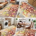 thumbnail image 5 of 2.7'x5' Area Rugs, Orange Spring Floral Indoor Outdoor Area Rug for Living Room Bedroom, Modern Oil Painted Daisy Botanical Washable Bathroom Rugs Kitchen Floor Carpet Mats Home Decor Aesthetic, 5 of 8