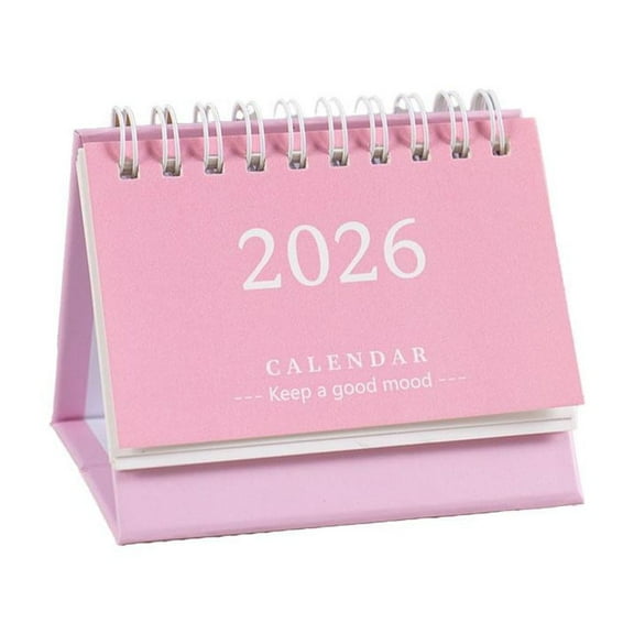 Mini Desk Calendar 2026 Simple English Mini Desk Calendar Desktop Decoration Handmade Display Diary Portable
