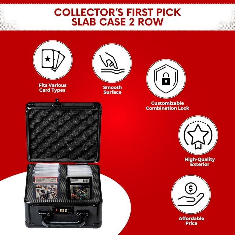 Collector's First Pick 2-Row Graded Card Storage Case  Holds 60+ Card Slabs,  Compatible with PSA, CSG, BGS, SGC, Magnetic Card Holders & Top Loaders -  Walmart.com