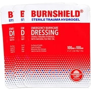 Burnshield Sterile First Aid Burn Dressing Non Stick Pads for Wounds & Burns3-Count