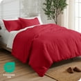 thumbnail image 5 of Bare Home Luxury Duvet Cover and Sham Set - Premium 1800 Collection - Ultra-Soft - Oversized Queen, Red, 3-Pieces, 5 of 8