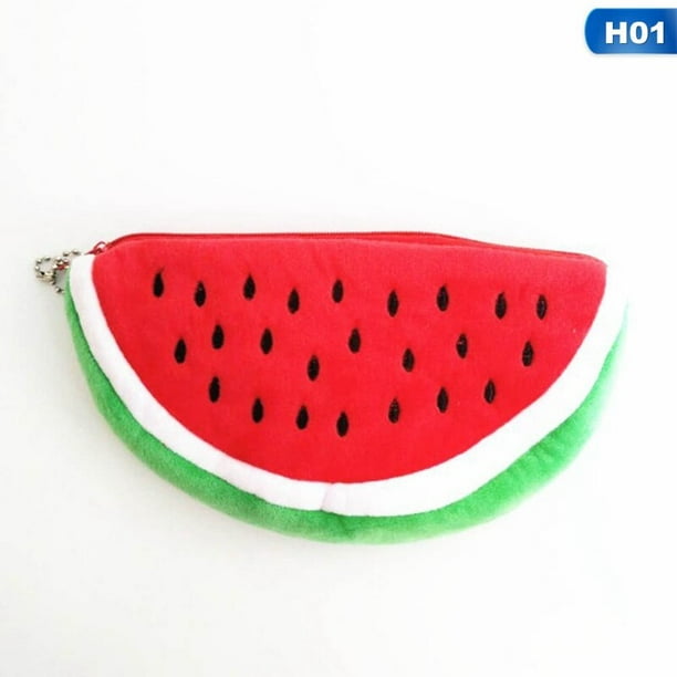 Estuche de lápices de felpa con forma de Cactus y sandía para niñas, bolsa bonita para cosméticos, caja para bolígrafos, regalo, bolsa de papelería, suministros de oficina y escuela Fivean unisex