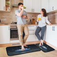 thumbnail image 6 of 2-Piece Kitchen Rugs Set Non-Slip Mats Carpet Floor for Kitchen, Bathroom (19.7"x27.6" & 19.7"x47.2") Serene Blue Lotus Flower, 6 of 7
