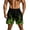 #6_Mint Green, variant on Men's Trendy Swim Trunks - Vibrant Flame Print & Mesh Liner | Quick-Dry Hawaiian Bathing Suit with Secure Pockets for Beach