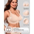 thumbnail image 3 of Bra OEAK para mujer, sin costuras, festoneado, sin aros, color nude, 3 of 6