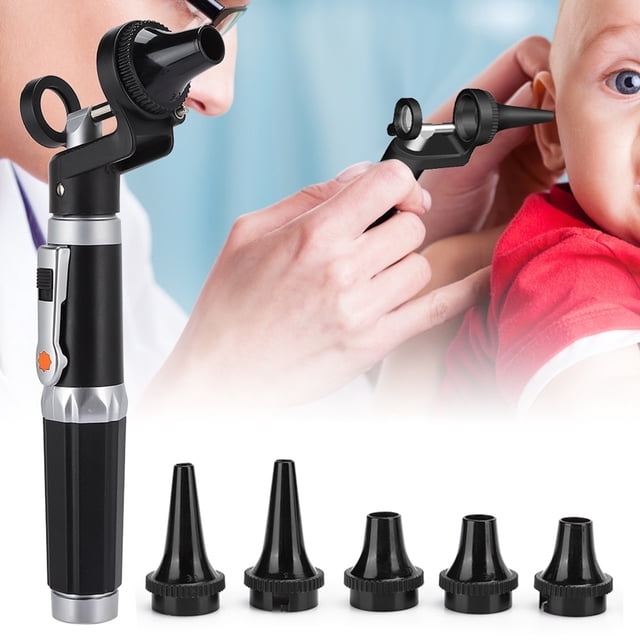 With LED Light Ear Check Otoscope, Ear Check Examination Tools Diagnostic Otoscope, For Ear Check Nasal Check Hospital