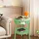 thumbnail image 5 of Mesa de centro moderna con estantería de almacenamiento en cajones | Plástico | 35x35x52cm | Blanco, Rosa, Beige, Verde | Montaje sencillo, decoración del dormitorio, salón, oficina, 5 of 6