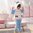 thumbnail image 4 of Pijamas de invierno para niños de Anime Sanrio Hello Kitty Cinnamoroll Kuromi, bonitos pijamas de terciopelo coral de My Melody, cálidos y gruesos, regalo para niñas, 4 of 5