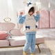 thumbnail image 4 of Pijamas de invierno para niños de Anime Sanrio Hello Kitty Cinnamoroll Kuromi, bonitos pijamas de terciopelo coral de My Melody, cálidos y gruesos, regalo para niñas, 4 of 5