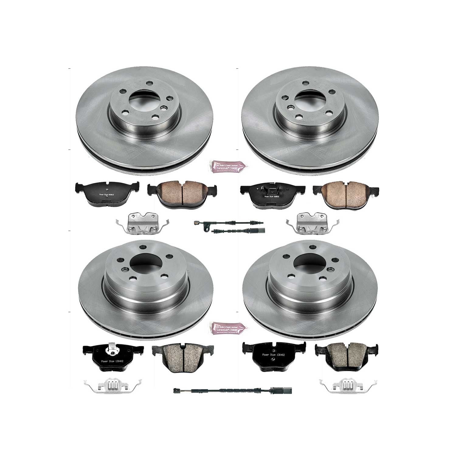 PowerStop Front and Rear Stock Replacement Brake Pad and Rotor Kit Fits: BMW Select Models KOE7500