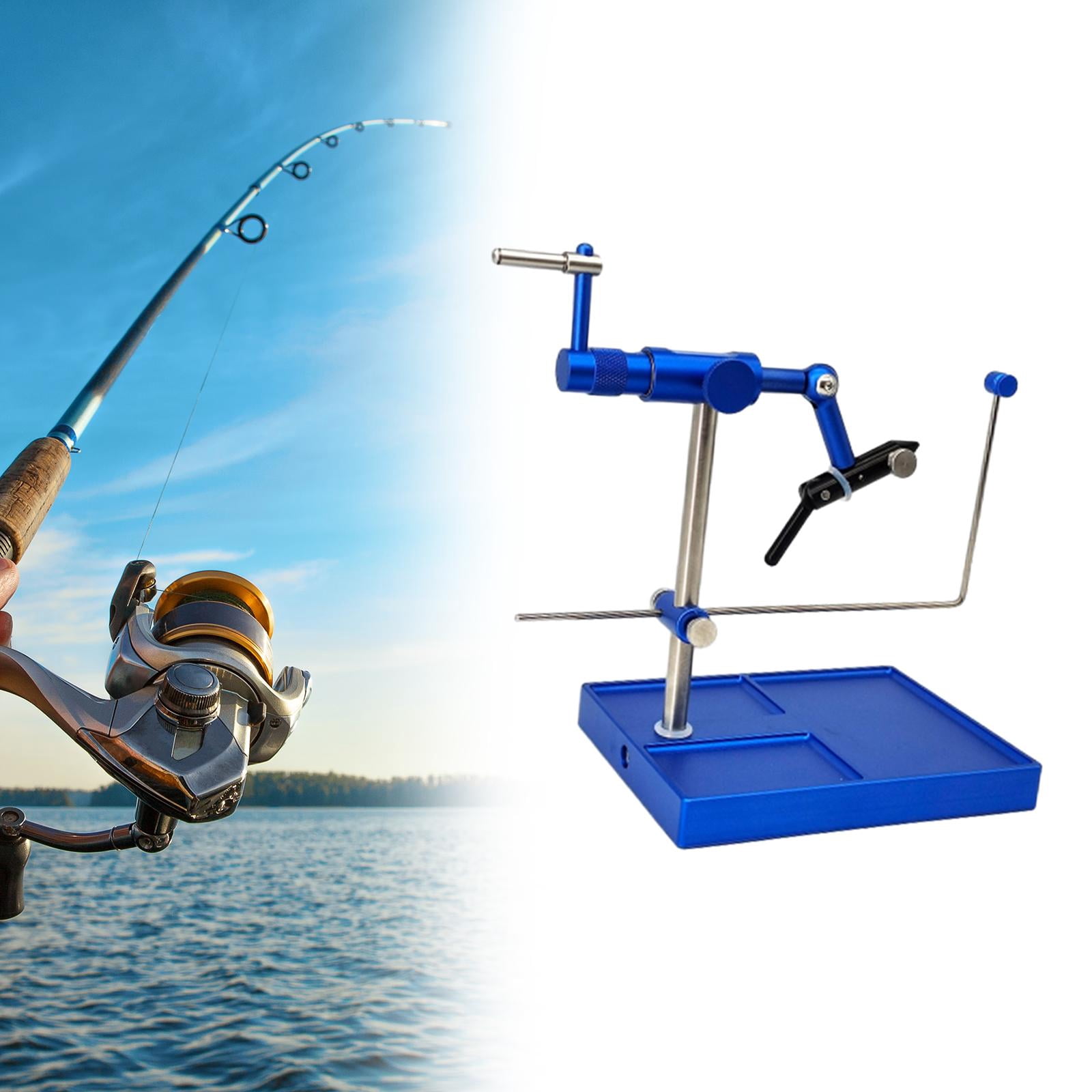 SunniMix Rotary Fly Tying Vise Practical Fishing Accessories Portable Fly Making Tool