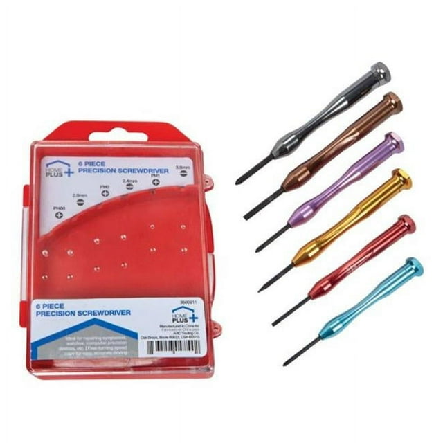 Home Plus 3500011 Precision Screwdriver Set Multi Color 6 Per Case - pack of 12