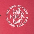 thumbnail image 6 of Wild Bobby, Faith Hope & Love Three Things That Last Forever Inspirational/Christian Men Premium Tri Blend Tee, Vintage Red, Large, 6 of 6